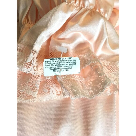 Vintage Shadowline Long-Sleeve Button-Up Nightgown with Lace Trim - Picture 13 of 13